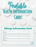 Printable Health Information Cards