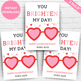 Printable Heart Sunglasses Valentine's Day Card, Instant D