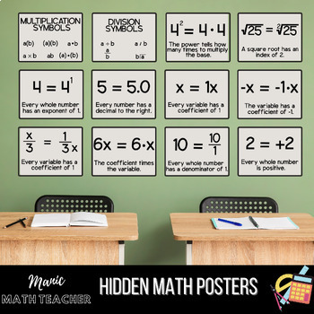 Preview of Printable Hidden Math - Classroom Poster