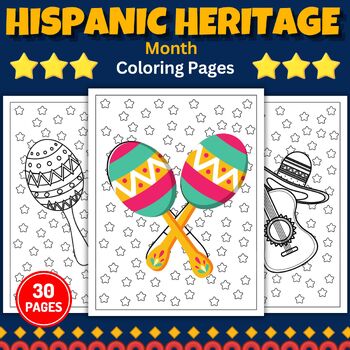 Preview of Printable Hispanic Heritage Month Coloring Pages - Fun September Activities