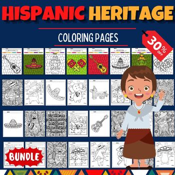 Preview of Printable Hispanic Heritage Month Día De Los Muertos Coloring Pages Sheets