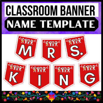 Preview of Printable Hispanic Heritage Month Name Banner → Customizable Board Decor