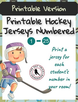 Printable Hockey Jerseys Blank with Numbers by The Hat Trick Homeroom