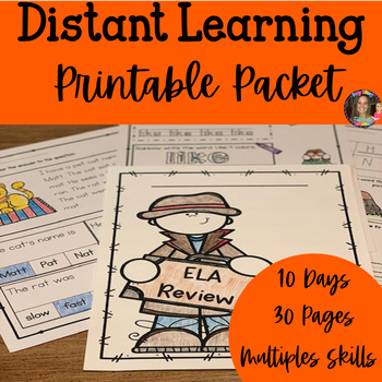 Printable Home Learning Packet | Kindergarten | TpT