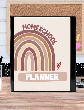Preview of Printable Homeschool Planner, Grades Tracker, Attendance Record, Printable PDF