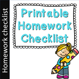 Printable Homework Checklist