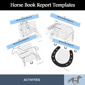 Preview of Printable Horse Book Report Template