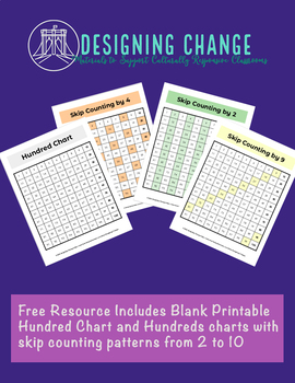 Preview of Printable Hundreds Charts with Skip Counting Patterns