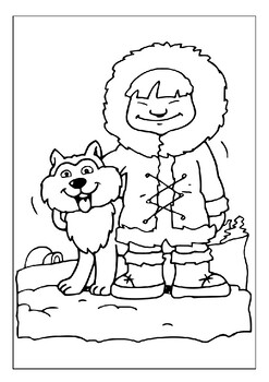 sled dog coloring pages