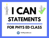 Printable I Can Statements for PE Class