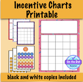 Printable Incentive Charts with Confetti Background