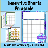 Printable Incentive Charts with Flower Background