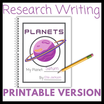 Preview of Printable: Informational Writing Planet Student Packet