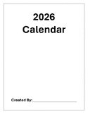 Printable Interactive Calendar 2026