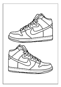nike shoe coloring pages