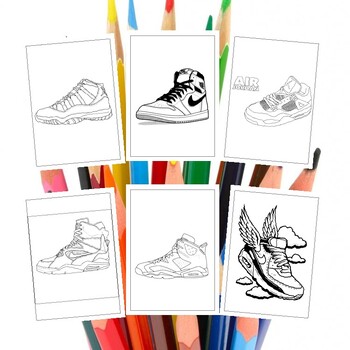 coloring pages of basketball shoes