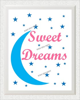 Preview of Printable Kids Wall Art Sweet Dreams
