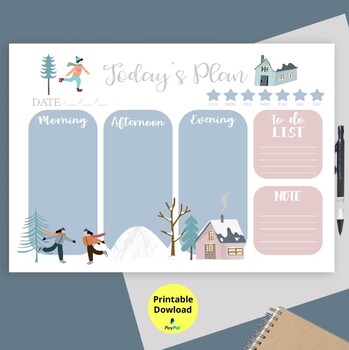 Preview of Printable Kids Weekly Planner and To Do List - Instant Download, PDF, homework