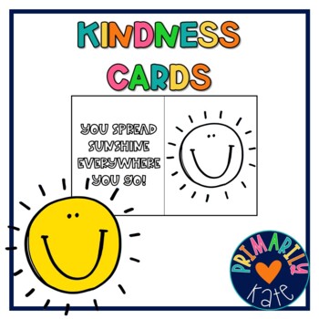 Printable Kindness Cards by Primarily Kate | TPT