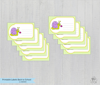 Preview of Printable Labels Back to School