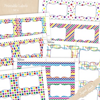 Printable Labels Set 14 by Bev's Learning Hut | TPT