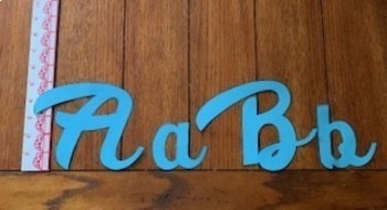 Preview of Printable Large Alphabet Cursive Stencil Letters for Banners & Bulletin Boards