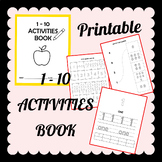 Printable | Learning numbers 1 - 10 ACTIVITIES BOOK + Numb