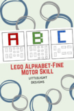 Printable Lego Alphabet Matching - Fine Motor Skills