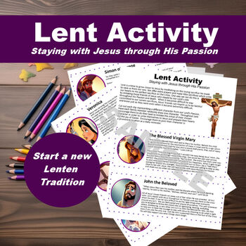 Preview of Printable Lent Activity, Family / Children / Student / Jesus / Crucifixion