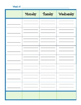 Printable Lesson Planner By Happy Cupcake 