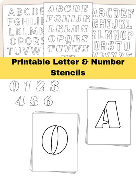 coloring pages printable letter number stencils