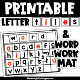 Printable Letter Tiles Word Building Mat with EDITABLE Letters
