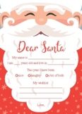 Printable Letter to Santa Claus, Blank Dear Santa Letter -