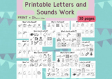 Printable Letters and Sounds Work, Preschool-KDG Phonicsi 