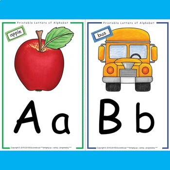 Printable Letters of Alphabet (Classroom Wall) PreK, Special Education ...
