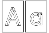 Printable Letters to Trace with Arrows-Preschool-Alphabet