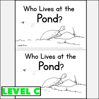 Preview of Printable Level C D Guided Reading Book Lesson Plans Writing POND ANIMALS