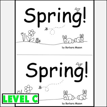 Preview of Printable Spring Book Guided Reading Level C D Lesson Plans SPRING CHANGES