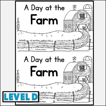 Preview of Printable Level D Guided Reading Book with Lesson Plans Writing AT THE FARM