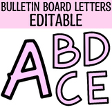 Printable Light Pink Bulletin Board Large Alphabet Letters