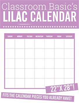 Preview of Printable Lilac Calendar (22"X28"!)