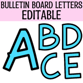 Printable Blue Bulletin Board Large Alphabet Letters, Alph