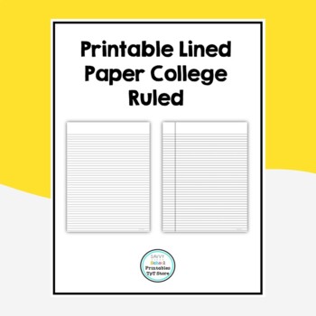 College Lined Paper Worksheets Teaching Resources Tpt