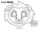 Printable Lion Mask Coloring Page by Simple Mom Project | TpT