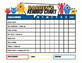 Printable Little Monsters Reward Chart for Children