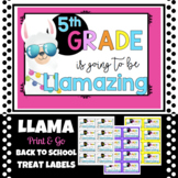 Printable Llama Themed Back to School Treat Labels