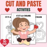 Printable Lovely Cut And Paste Scissor Skills - Fun Februa