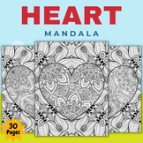 Printable Lovely Heart Mandala Coloring Pages Sheets - Fun