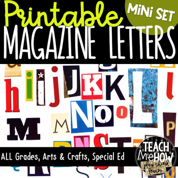 printable magazine letters alphabet a z word work spelling literacy centers