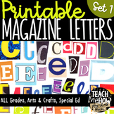 Printable Magazine Letter Cutouts, Set 1, Alphabet a-z: Wo
